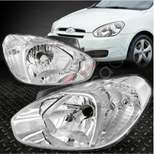 Hyundai Accent Era Sağ + Sol Ön Far Lambası Takımı Motorlu 2006-2012