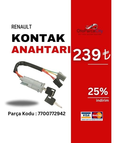 KONTAK ANAHTARI KİLİTLİ RENAULT