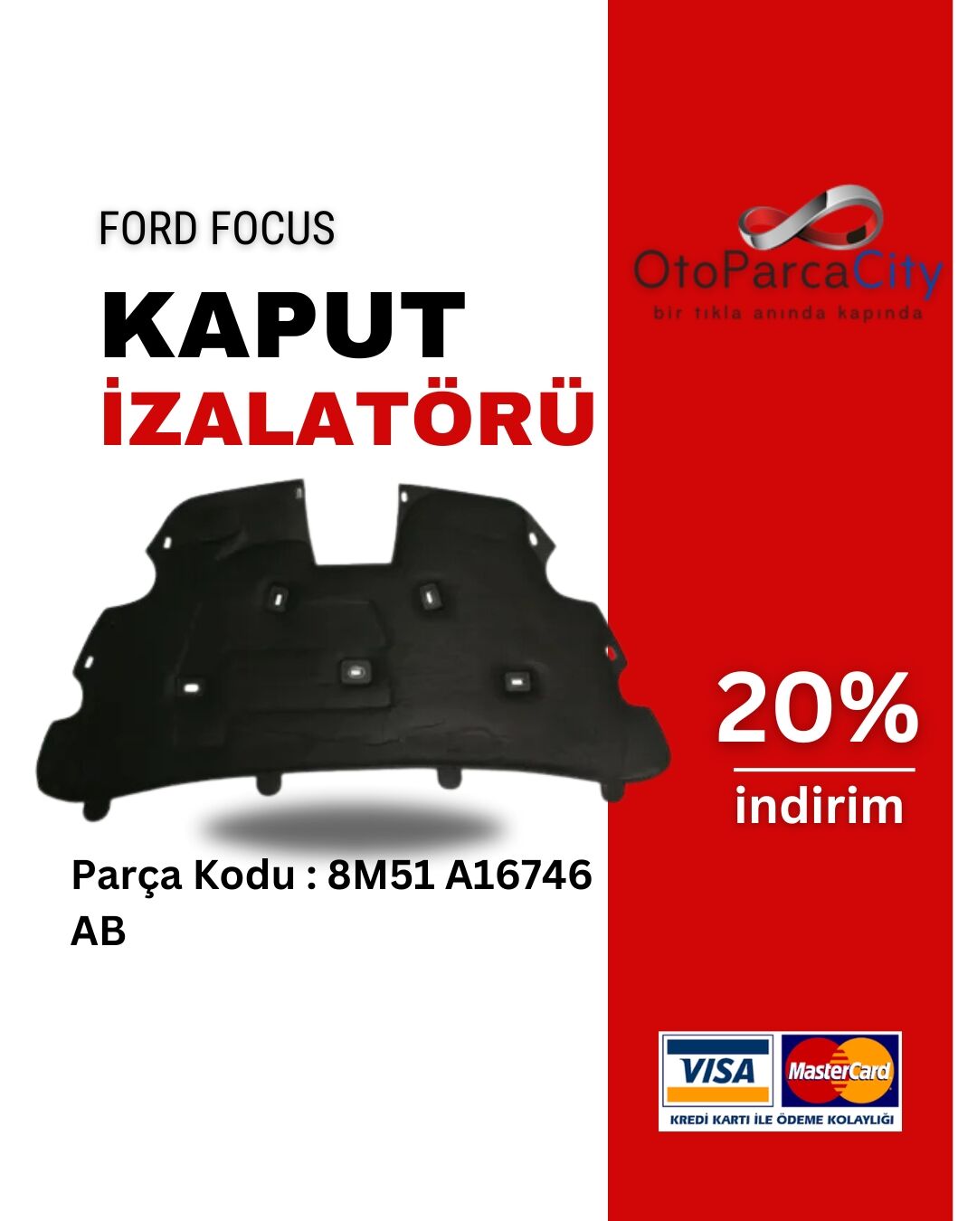 Motor Kaput İzalatörü Focus 2008-2011 (Klips Hediyeli)