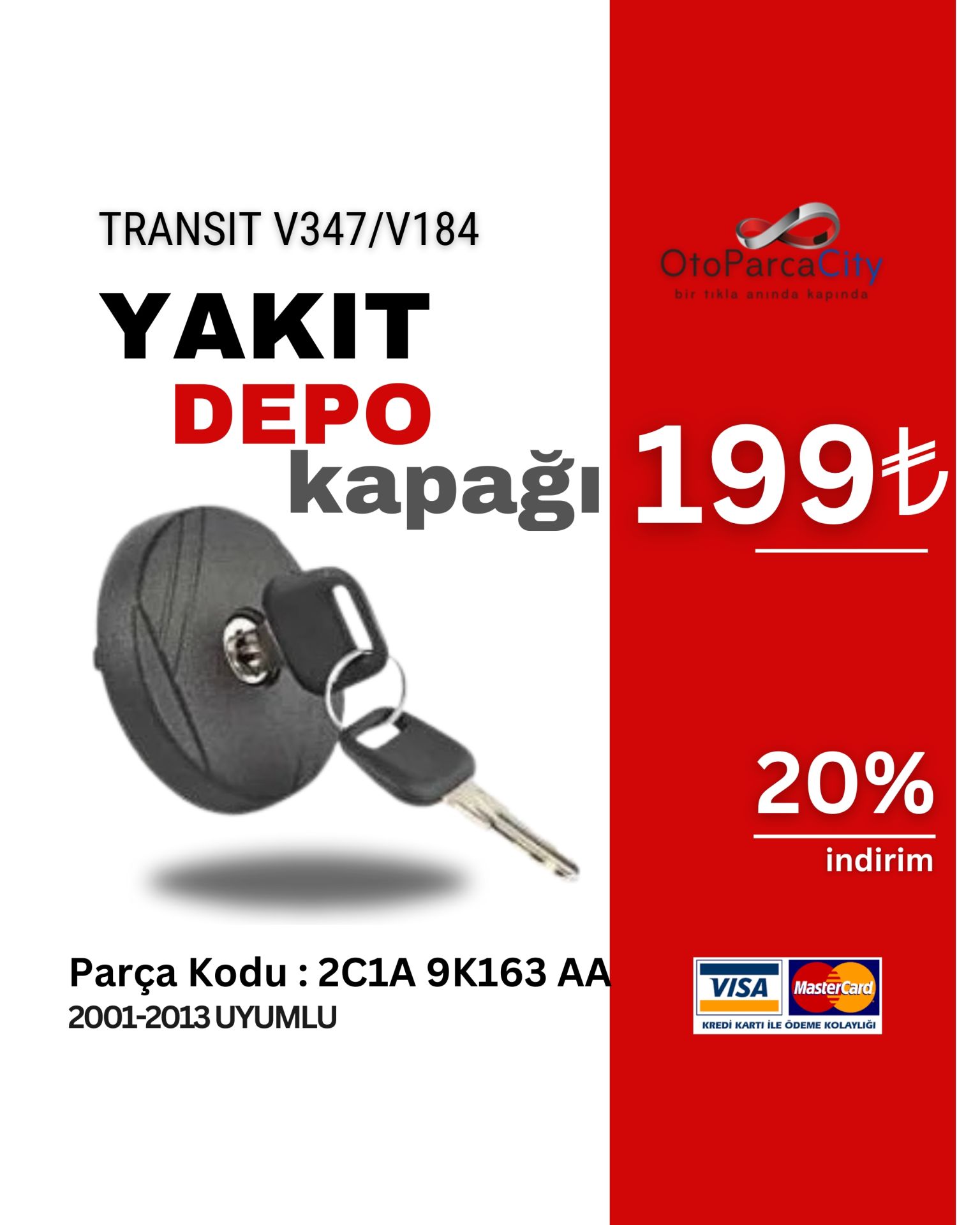 Yakıt Depo Kapağı Transit V-184/V-347 2001-2012