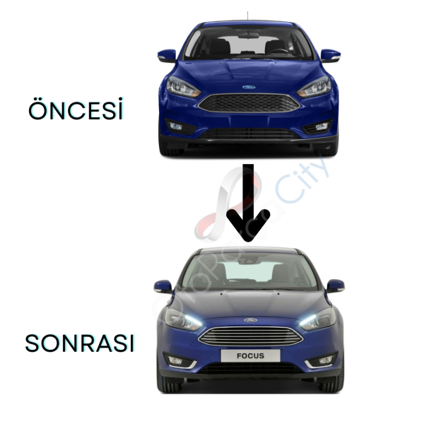 Ford Focus Titanium Ön Panjur Ve Sis Far Çerçeve Kiti 2014-2018