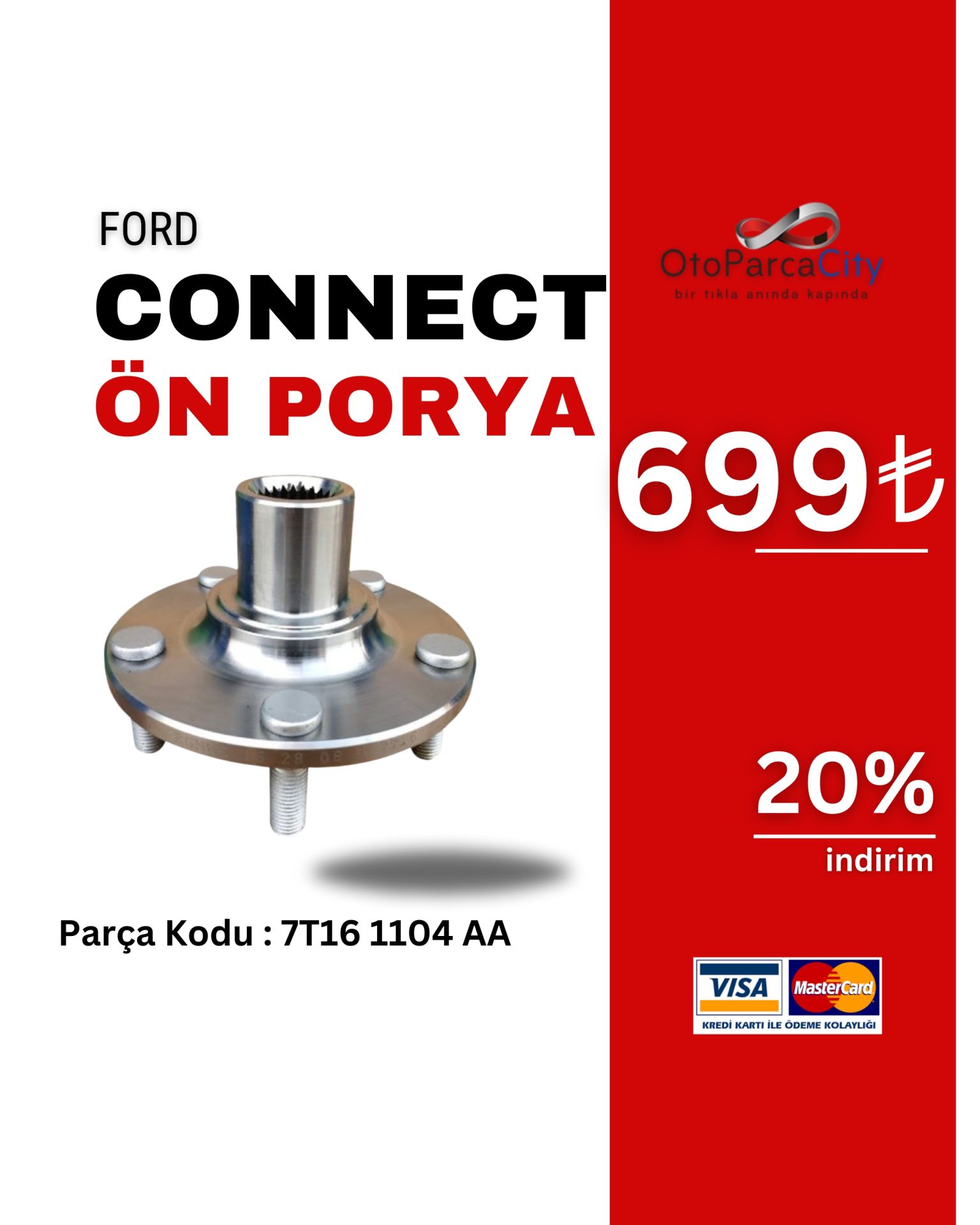 Ön Aks Rulmanı (Teker Poryası)  Connect B.M. 2002-