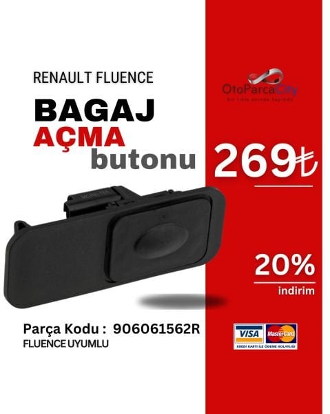 Renault Fluence Bagaj Açma Butonu Düğmesi