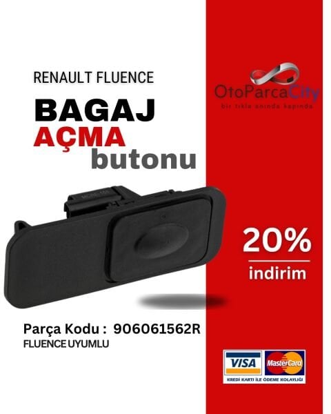 Renault Fluence Bagaj Açma Butonu Düğmesi