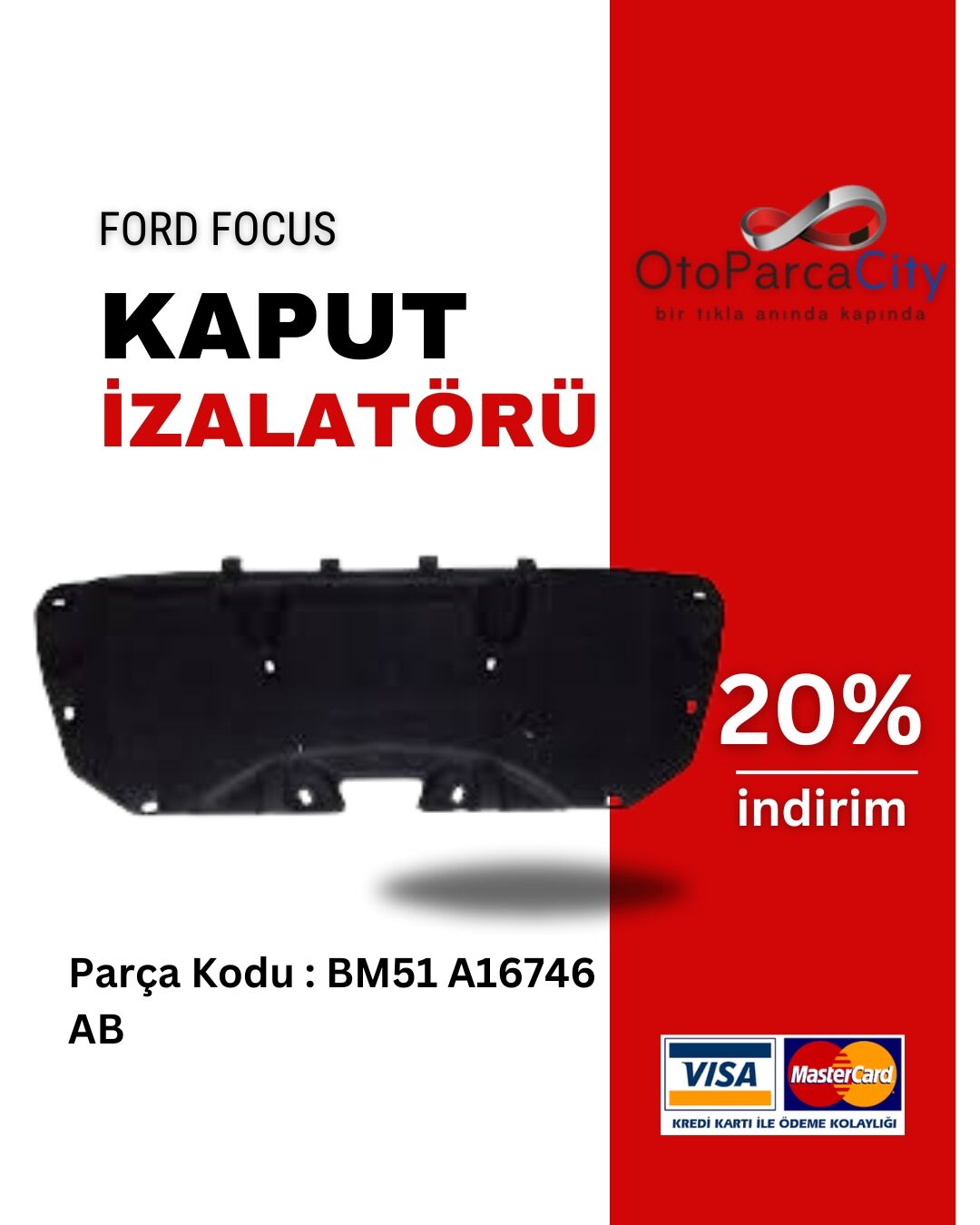 Ford Focus Kaput İzalatörü 2011- (Klips Hediyeli)
