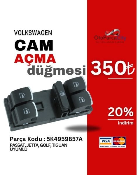 Volkswagen Cam Açma Düğmesi
